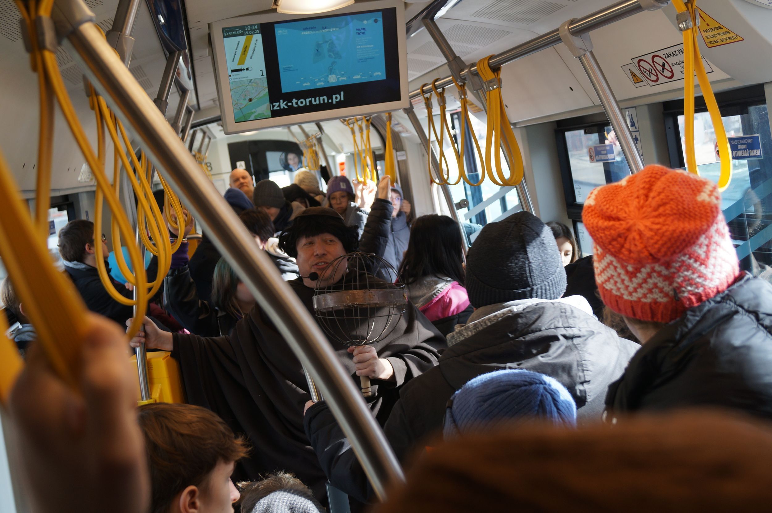 Mikołaj Kopernik w tramwaju