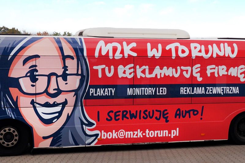 rekkama na autobusie MZK