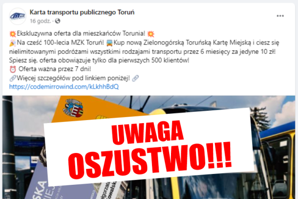 UWAGA !!! OSZUSTWO