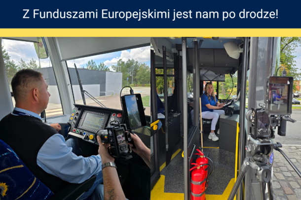 Zdjęcie pracowników MZK podczas nagrywek filmowych